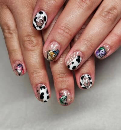 Frogs and Cows Nail Inspiration