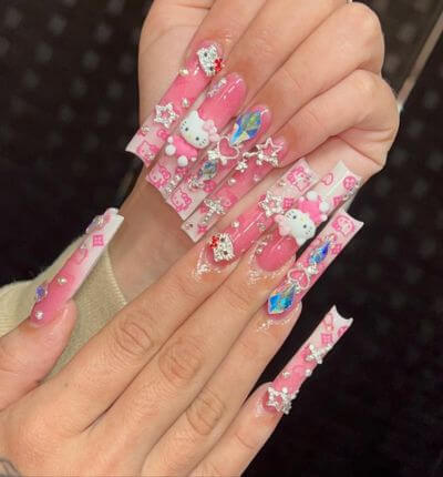  Hello Kitty Nails