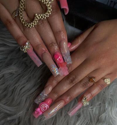  Pink Candy Nails 