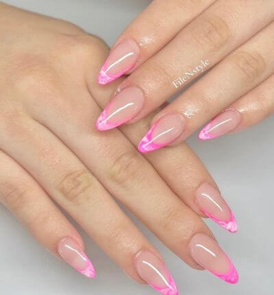 Simple Pink Summer Nails 