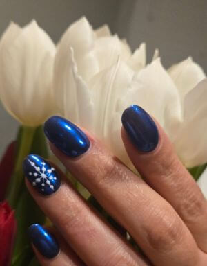 Blue Winter Nails 