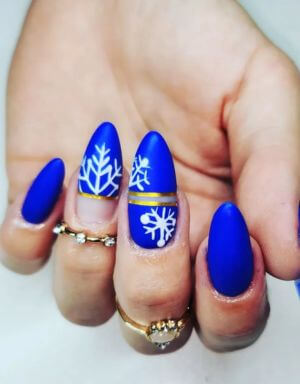 Christmas Blue Nails